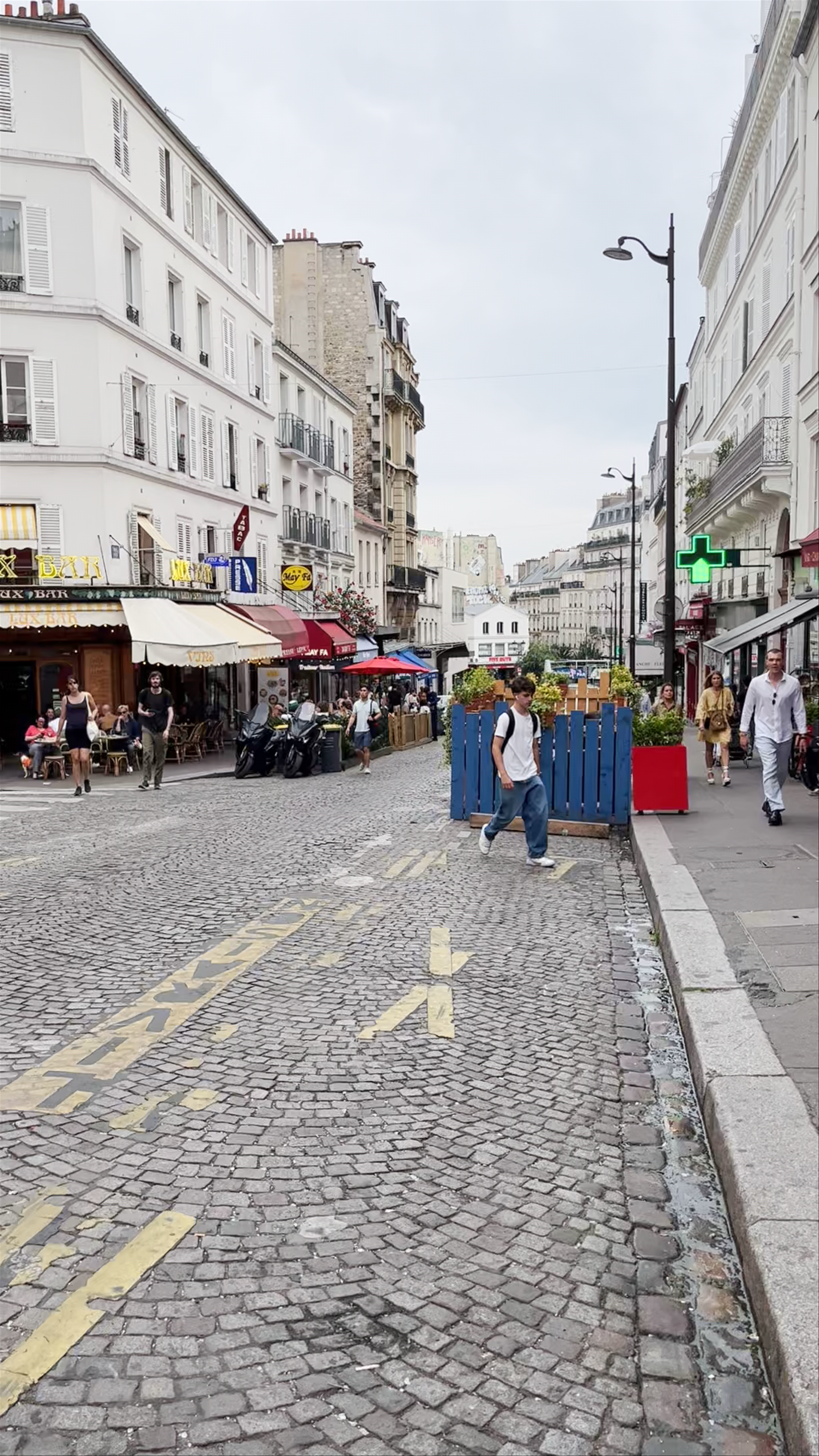 Charming Street Life on 2 Rue Lepic, Paris