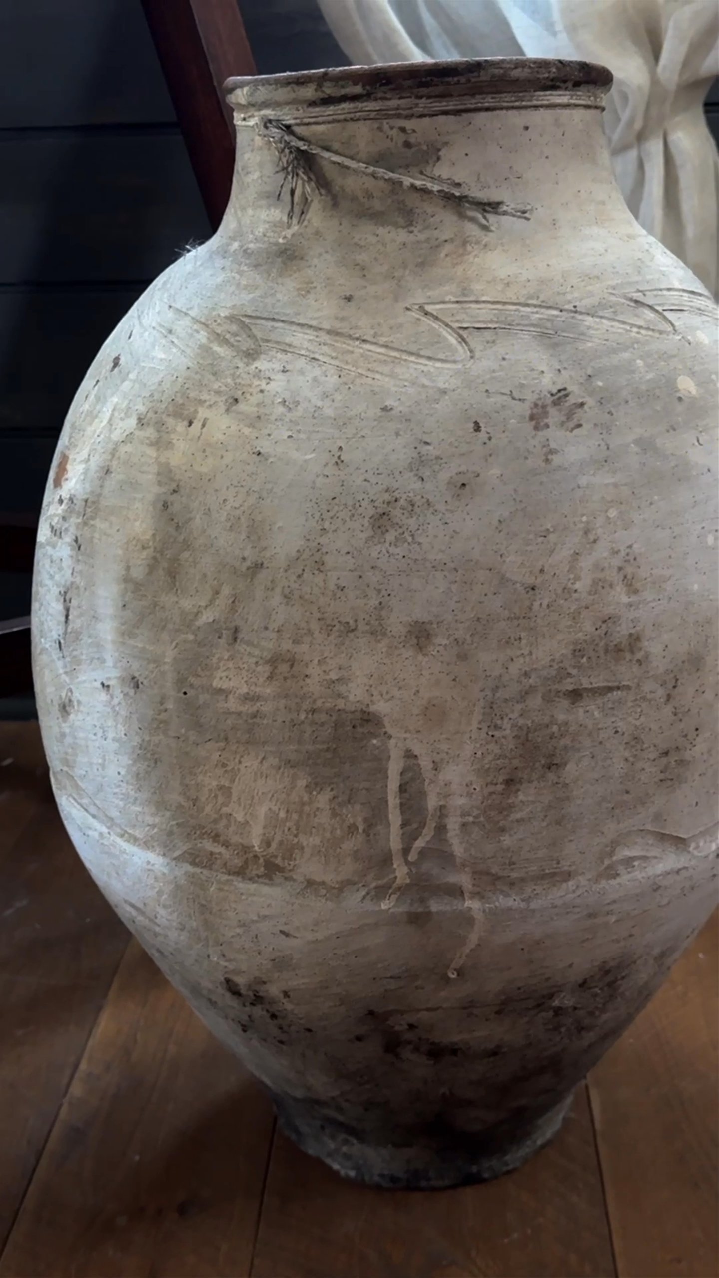 Whitewash Turkish Pot, Large