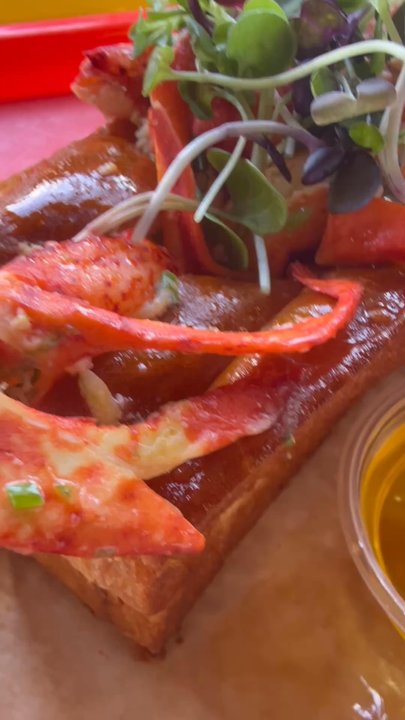 Lobster Lab - Golden drizzle shot - Sandwiches Near Me - Carlsbad, California
