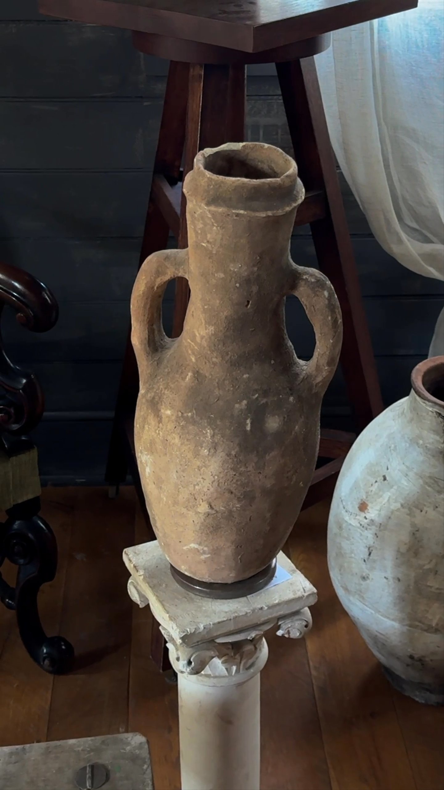 Two Handle Moroccan Terracotta Vessel