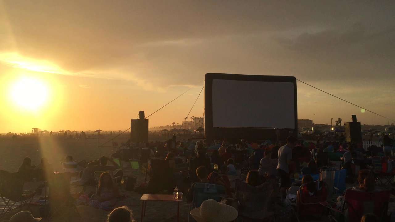 BeachFront Cinema - Music before the show. - Outdoor Movies Near Me - Huntington Beach, California