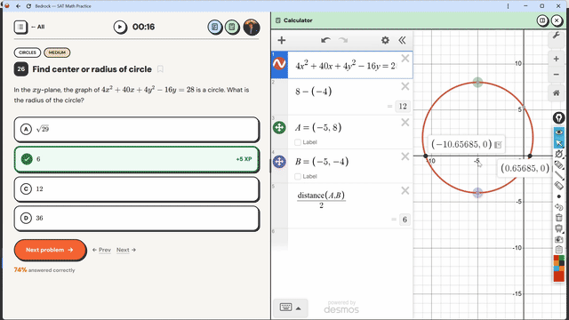 Preview of the Bedrock Pro video explanation for Find center or radius of circle