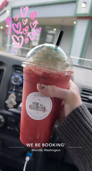 We Be Book'N - red velvet latte - Bookstores Near Me - Monroe, Washington