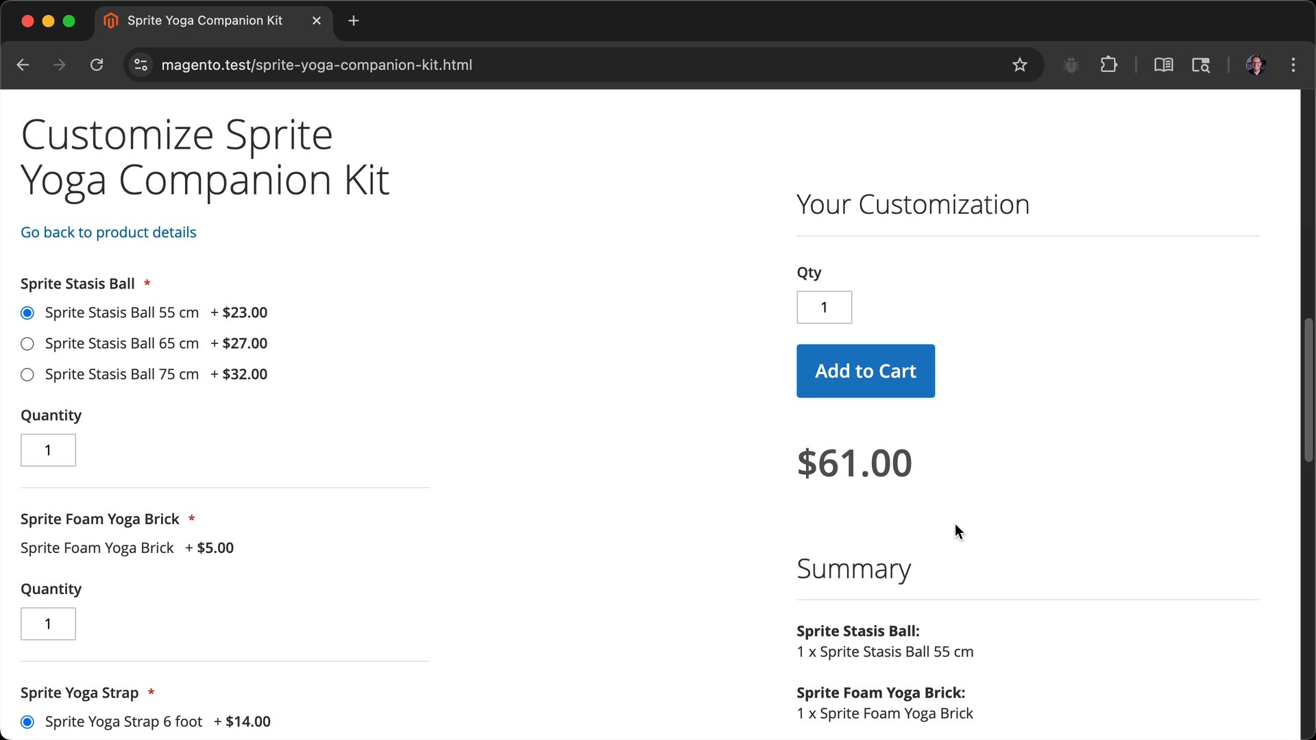 Compare configurable, grouped, and bundle products in Magento