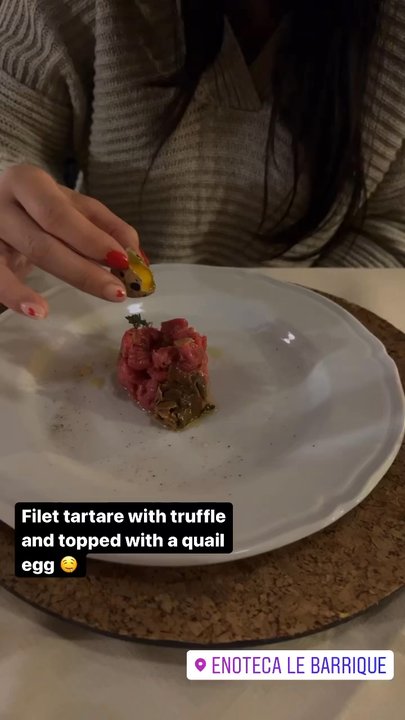 Le Barrique - Top it off with a quail egg! - Italian Near Me - Florence, FI