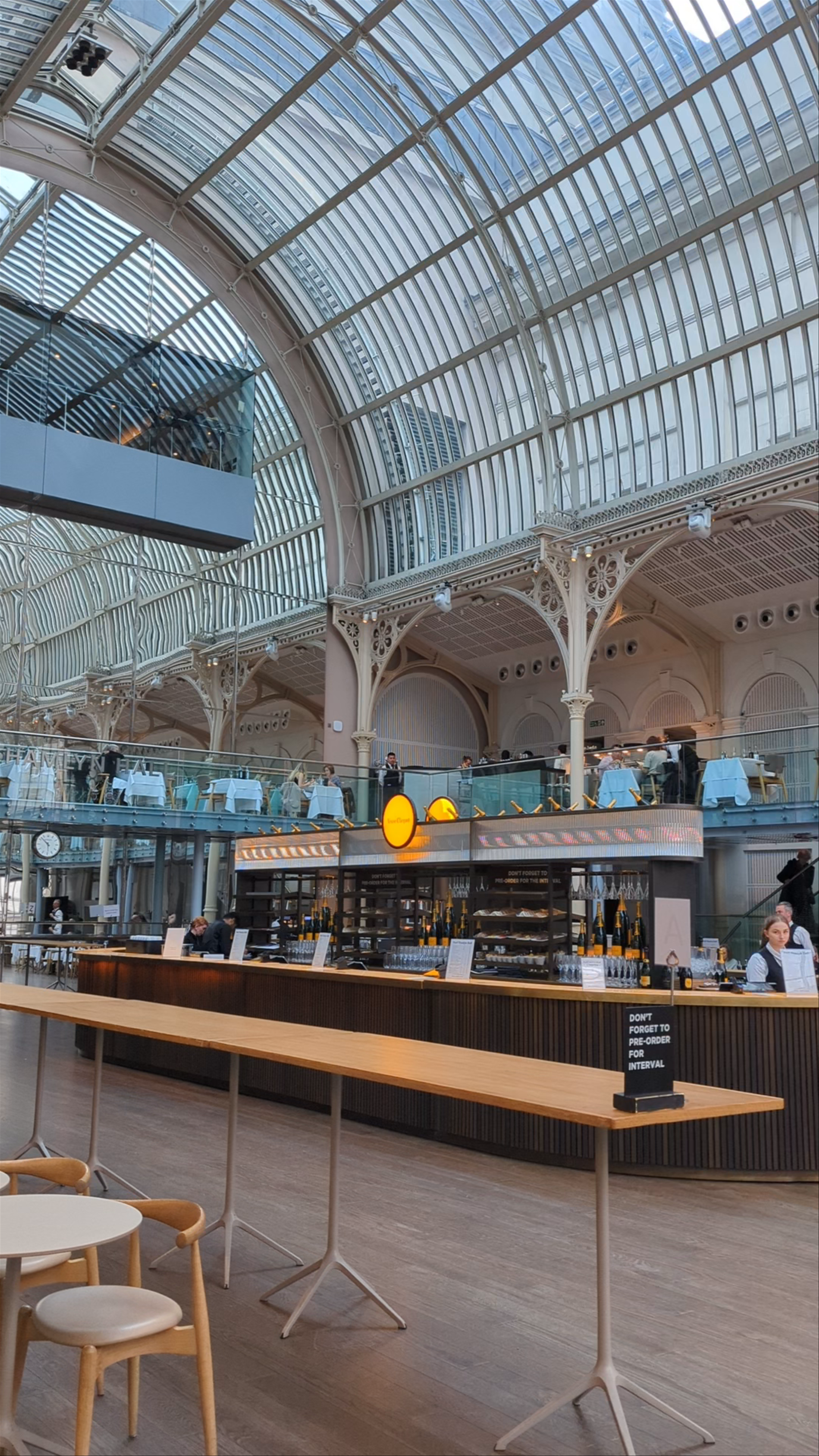 Royal Opera House: Elegant Café Under the Glass Vault of London