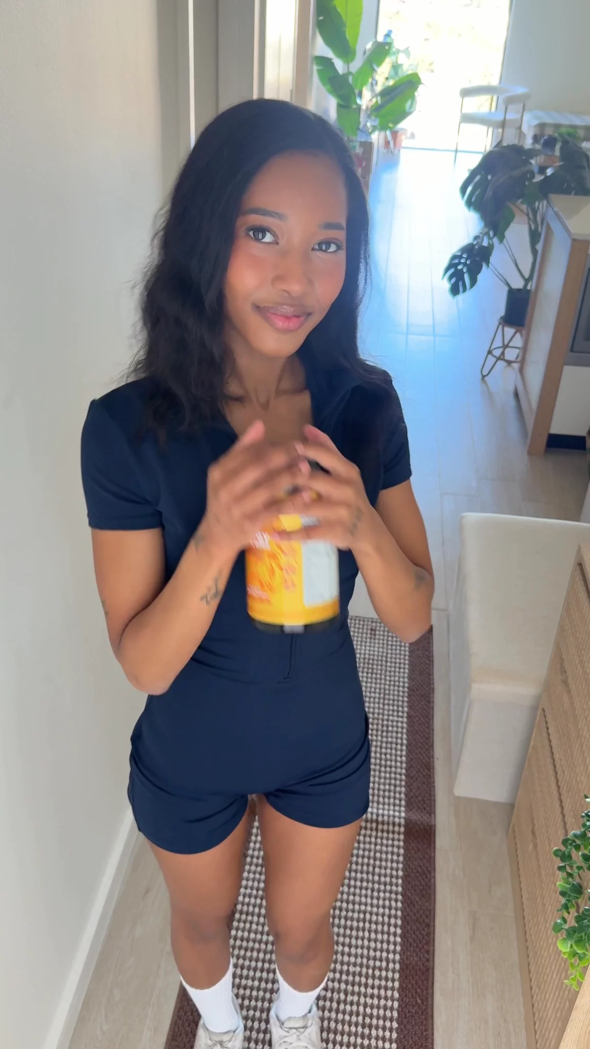 GRWM for gym promoting supplement