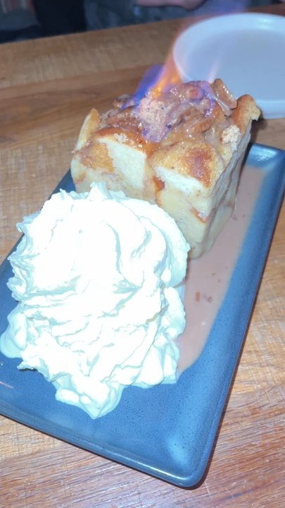 Maevery Public House - Flaming bananas foster bread pudding - Cocktail Bars Near Me - Lake Bluff, Illinois