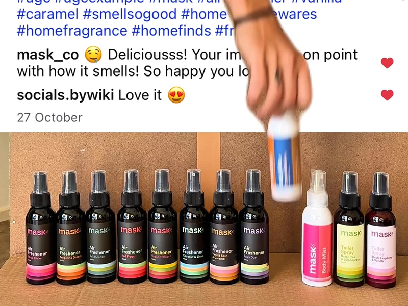 Mask has body spray?!