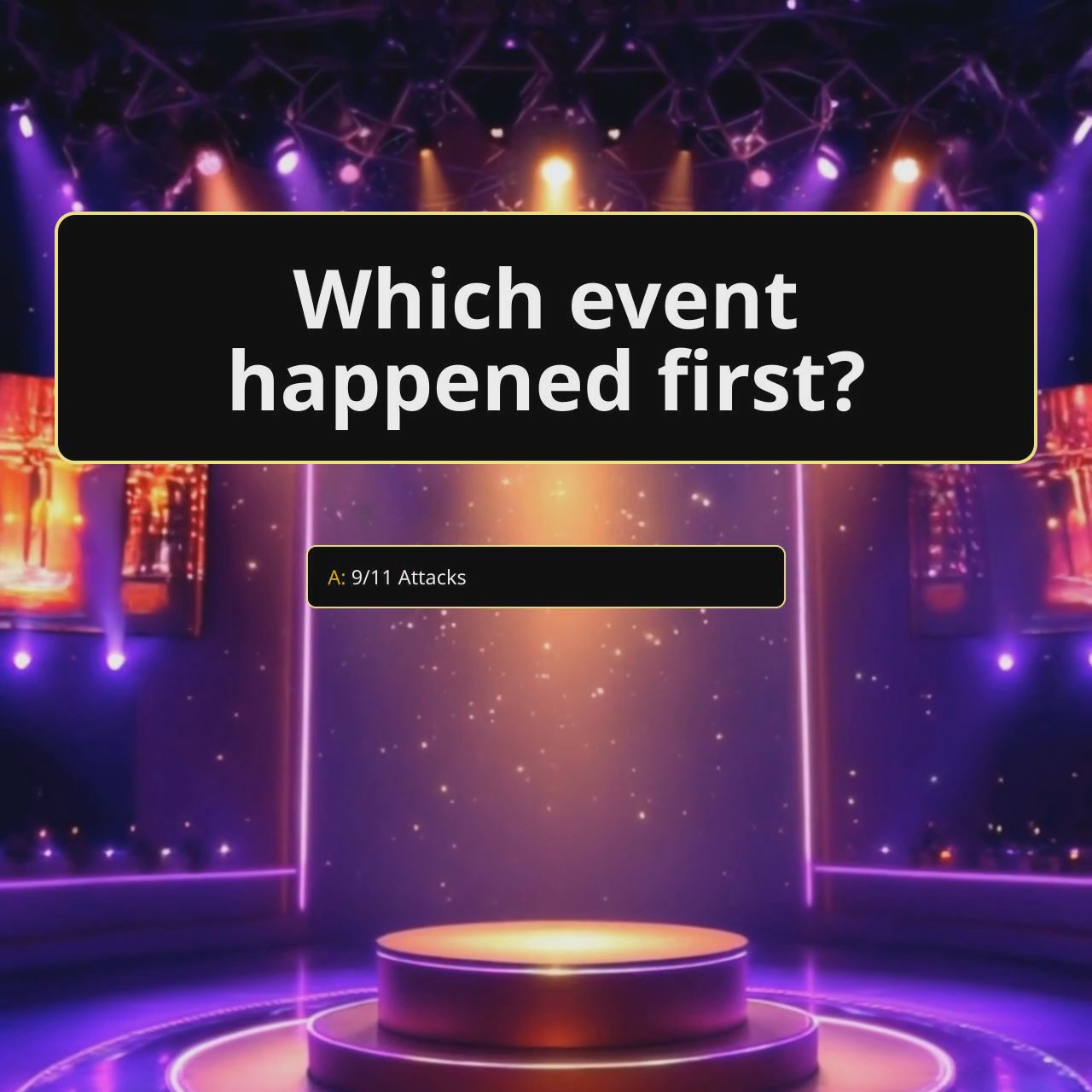 Historical Events: Place these events in chronological order