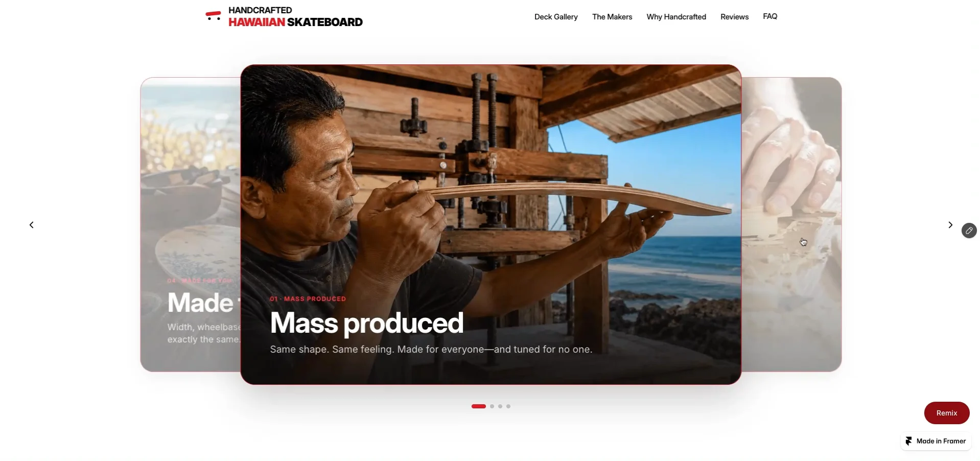 🌴🛹 Hawaiian Skate — Now Available for $39!A bold Framer website template inspired by Hawaiian skate culture, handcrafted boards, and coastal living.✦ Oversized typography ✦ Immersive coastal visuals ✦ Smooth animations ✦ Skateboard gallery &amp; maker stories ✦ Fully responsive designPerfect for skateboard brands, surf shops, and creative studios.Find "Hawaiian Skate" on the Framer Marketplace.Would love to hear your feedback! 🌺https://dedicated-days-030035.framer.app/