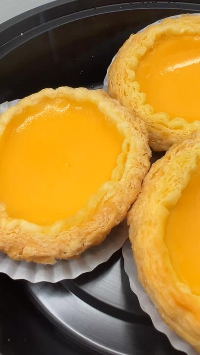 Ixlb Dim Sum Eats - Baked Egg Custard Tart (3) - Dim Sum Near Me - Los Angeles, California