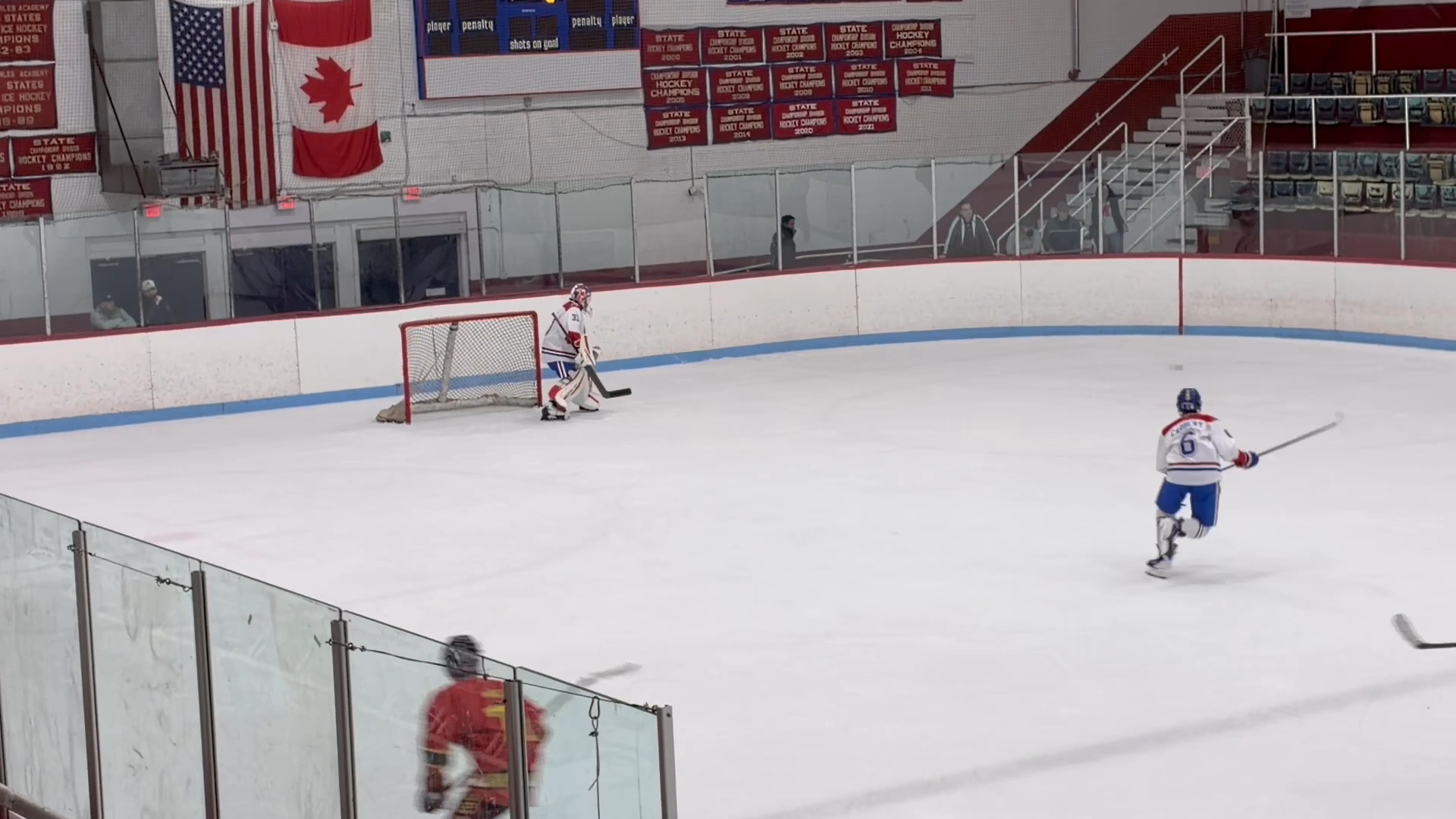 Henry Losh nice job playing the puck and making a good save