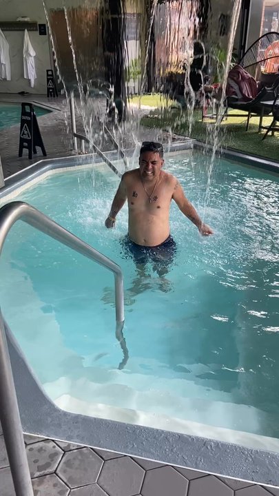 KŌENA - My hubby doing a cold plunge - Day Spas Near Me - Gatineau, Quebec