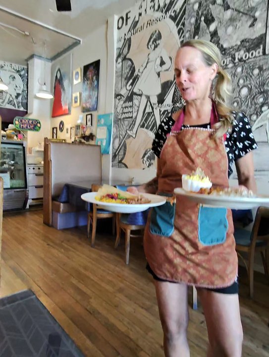 Morning Glory Cafe - Jule serving us with amazing smiles and vibe - Breakfast & Brunch Near Me - Flagstaff, Arizona