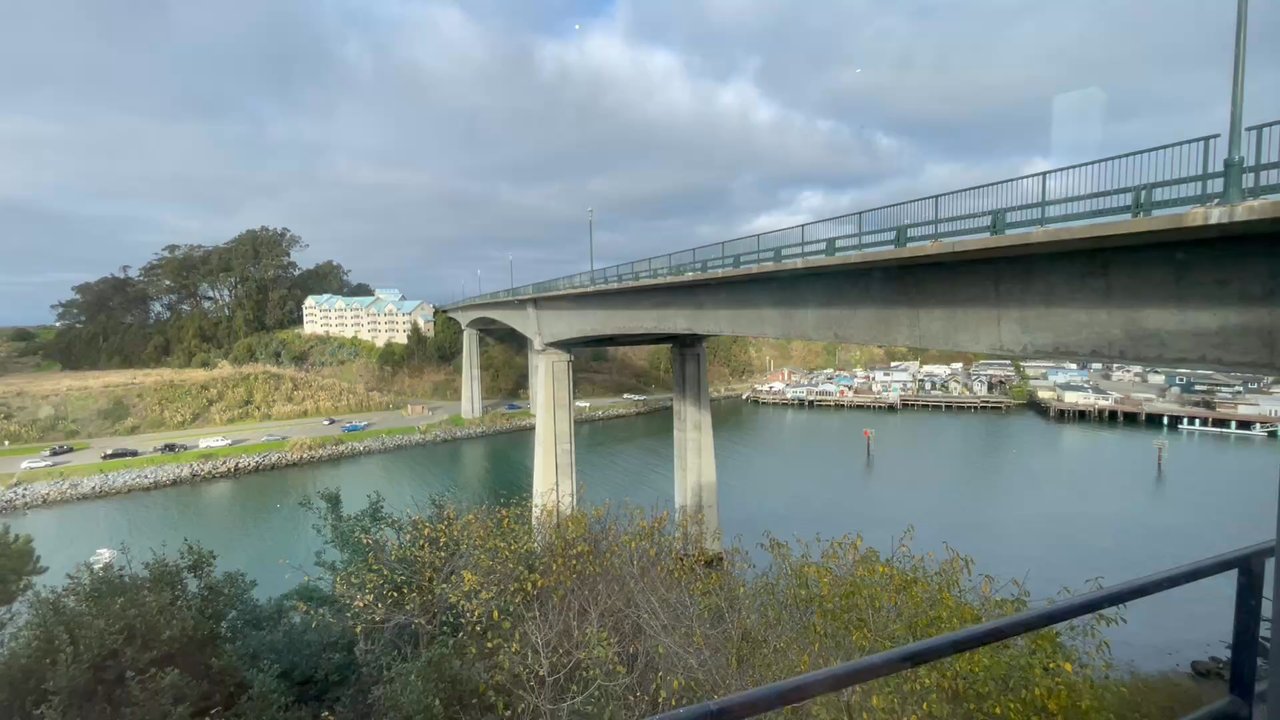 Noyo River Grill - This is a view from the restaurant. It appears every table would have a view as it's stadium seating. - American Near Me - Fort Bragg, California