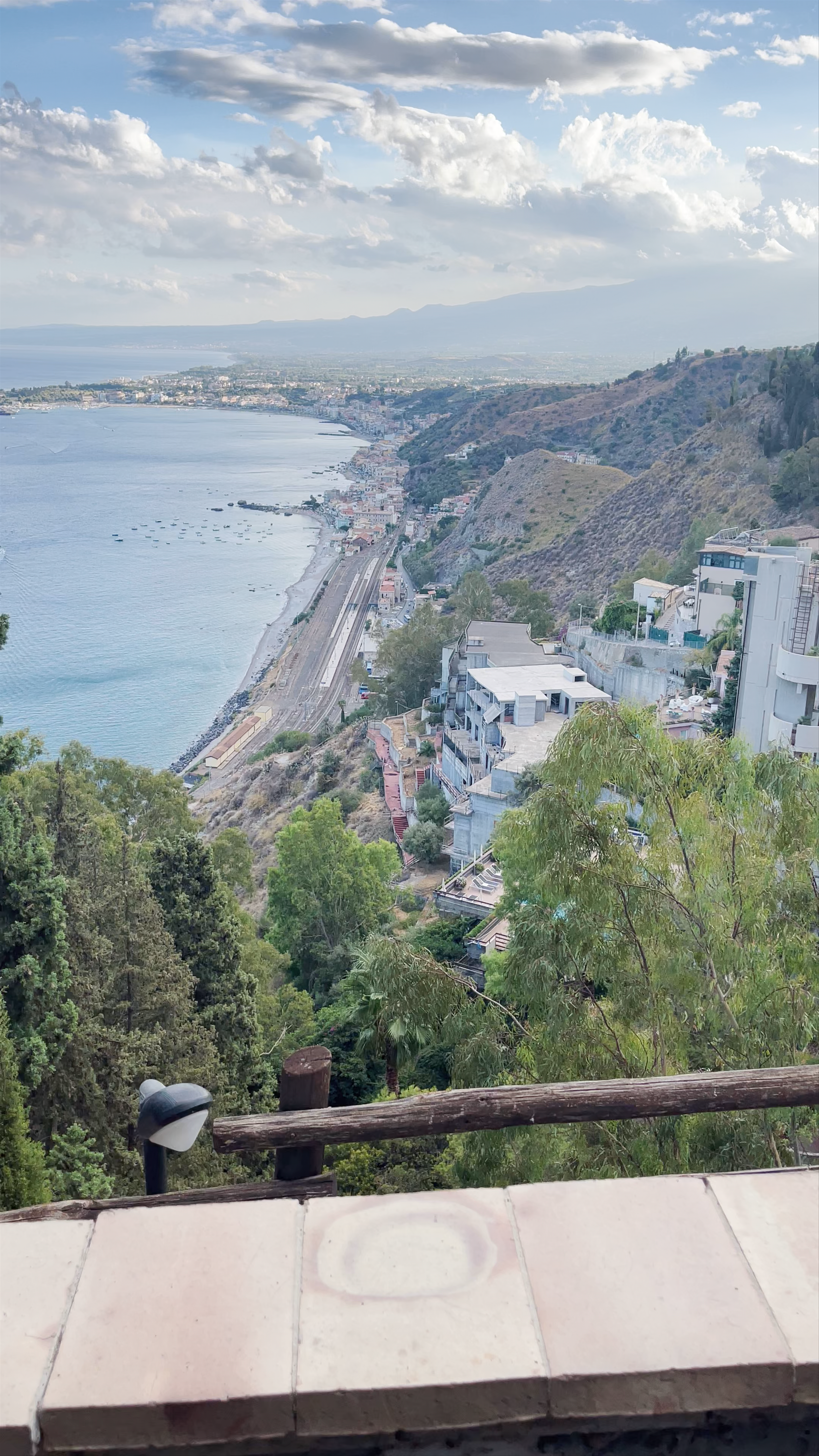 Stunning Coastal Views from Belvedere di Taormina in Sicily, Italy