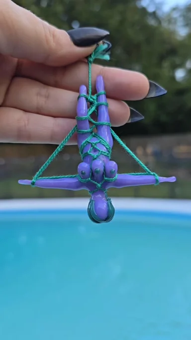 Preview pic of Glass shibari goddess triple tits