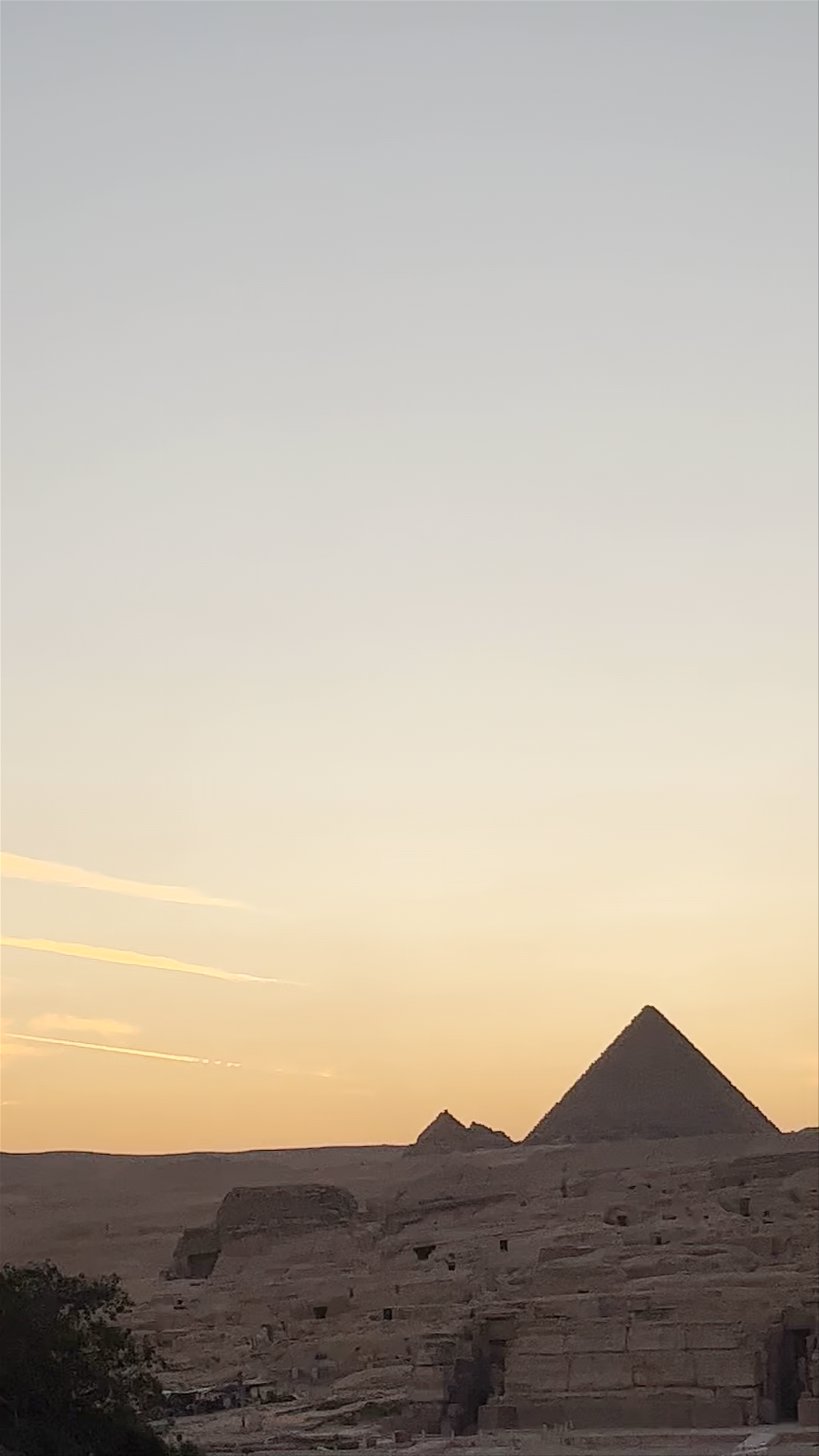 Sunset at the Pyramids of Giza: Ancient Majesty in Egypt