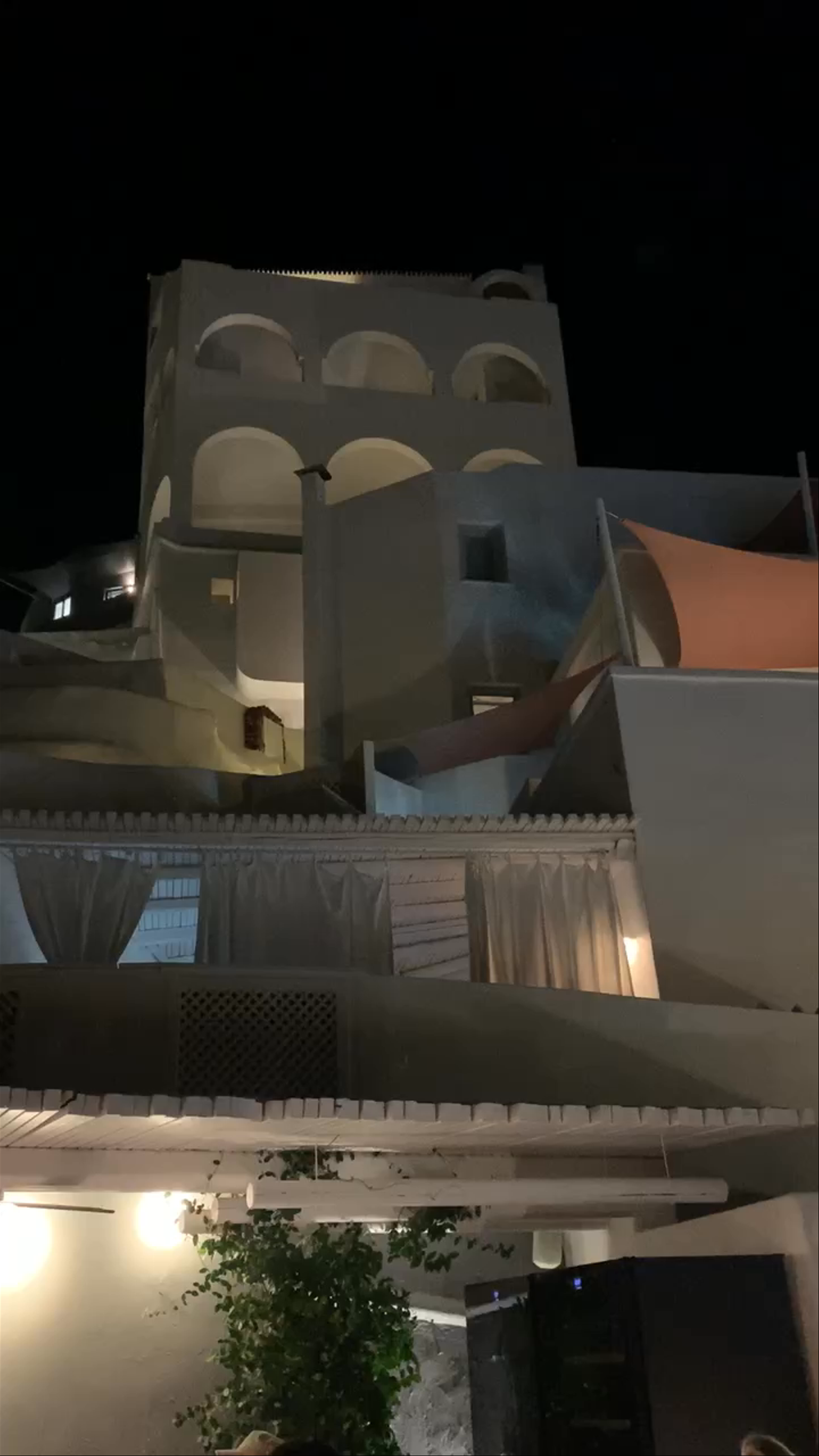 Lycabettus Restaurant Night Views in Oia, Greece