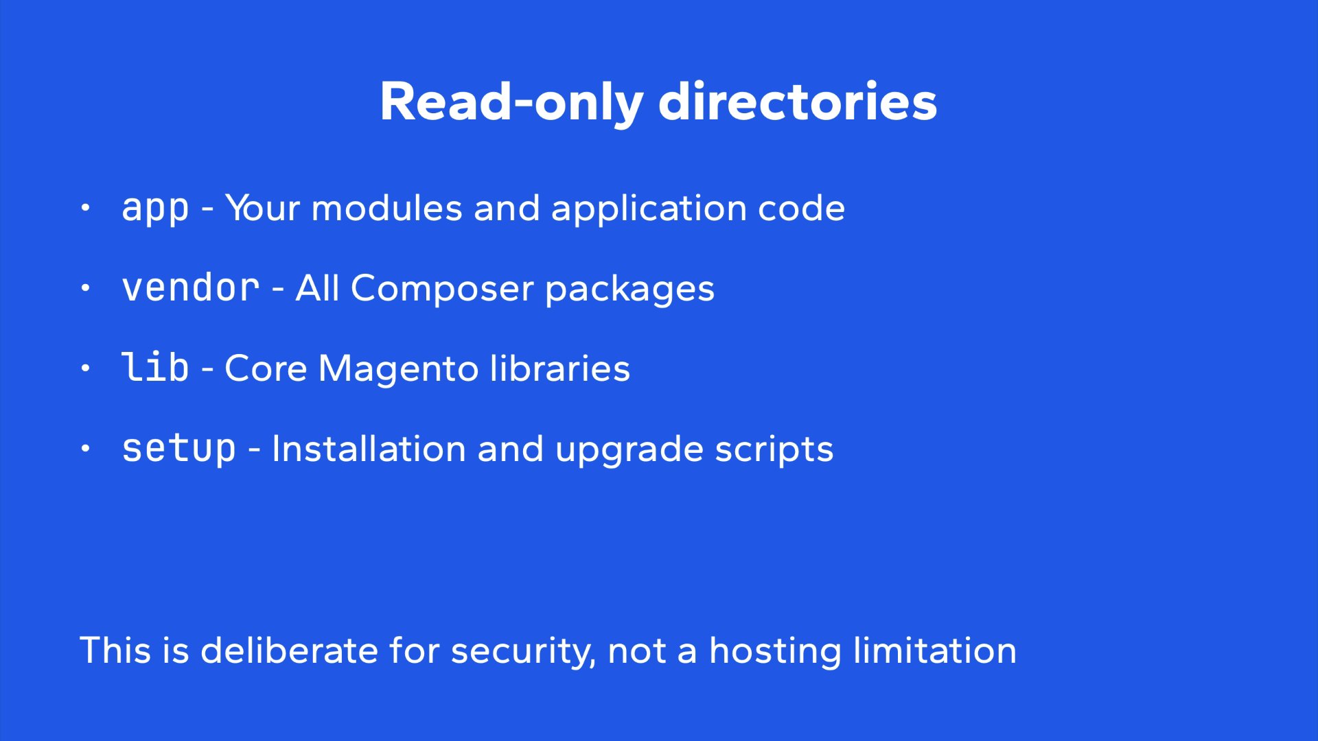 Understand directory and filesystem of Adobe Commerce Cloud