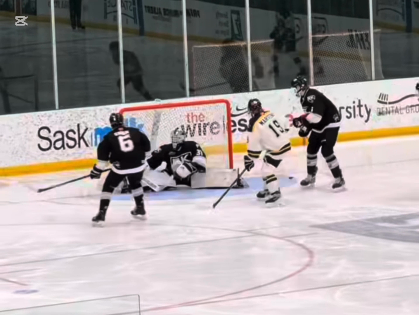 Cash Borowski's Impressive Back Door Pass and Save Highlight