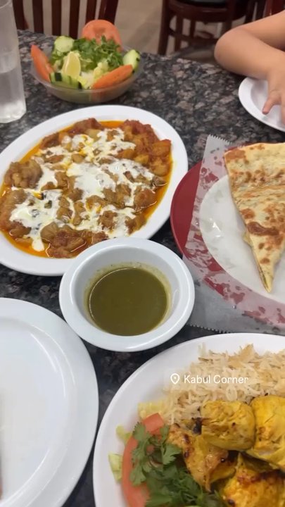 Kabul Corner - Mantu, chicken kabob, shami kabob, Banjan Burani, bolani and dogh - Afghan Near Me - Tucson, Arizona