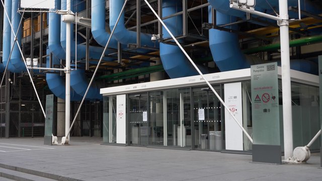Entrance to Centre Pompidou in Paris 