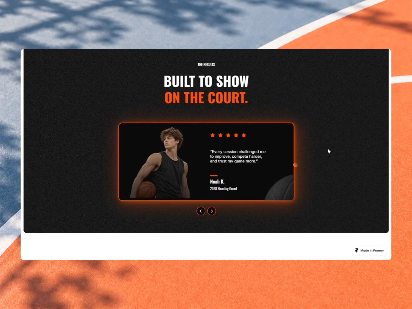 HOOPS 🏀 Built for basketball.  A Framer template for academies, coaches, camps, and training programs to showcase what they offer and turn more visitors into registrations.Get it here: https://framer.link/WybjeDA