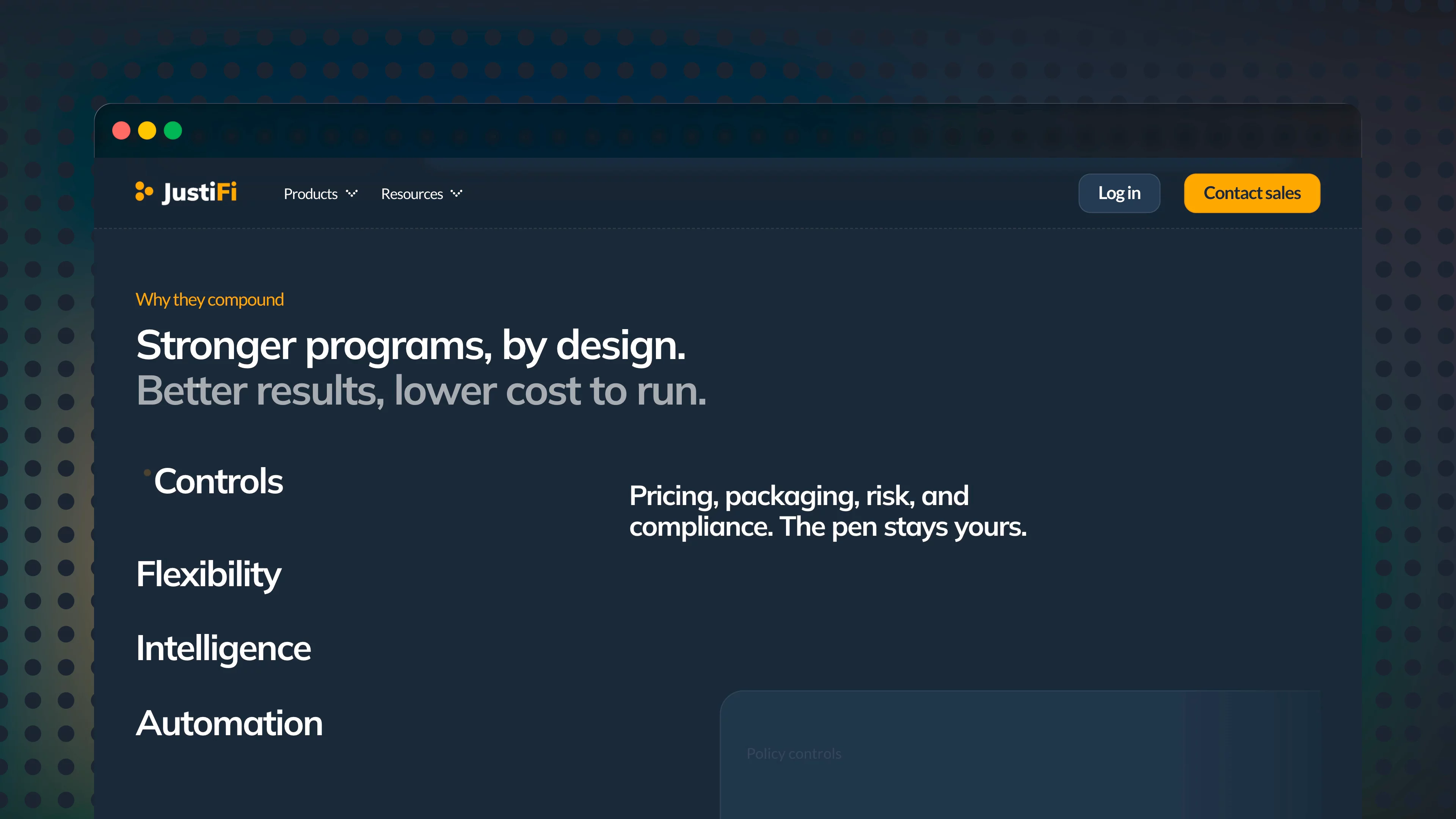 Home page for JustiFi's new marketing site.