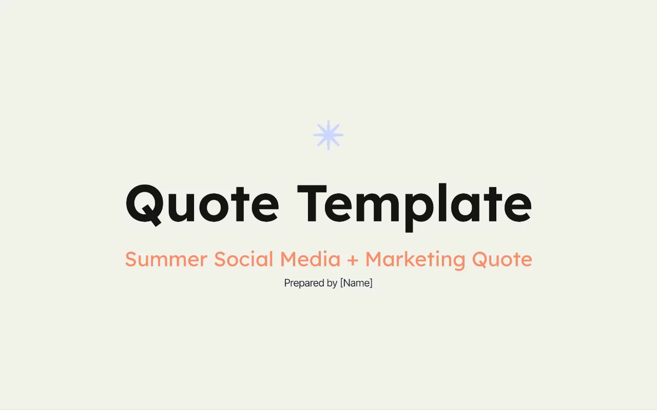 Preview of Quote Template