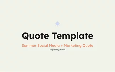 Preview of Quote Template