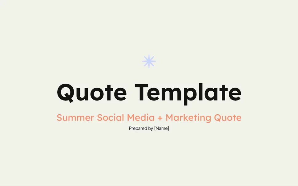 Preview of Quote Template