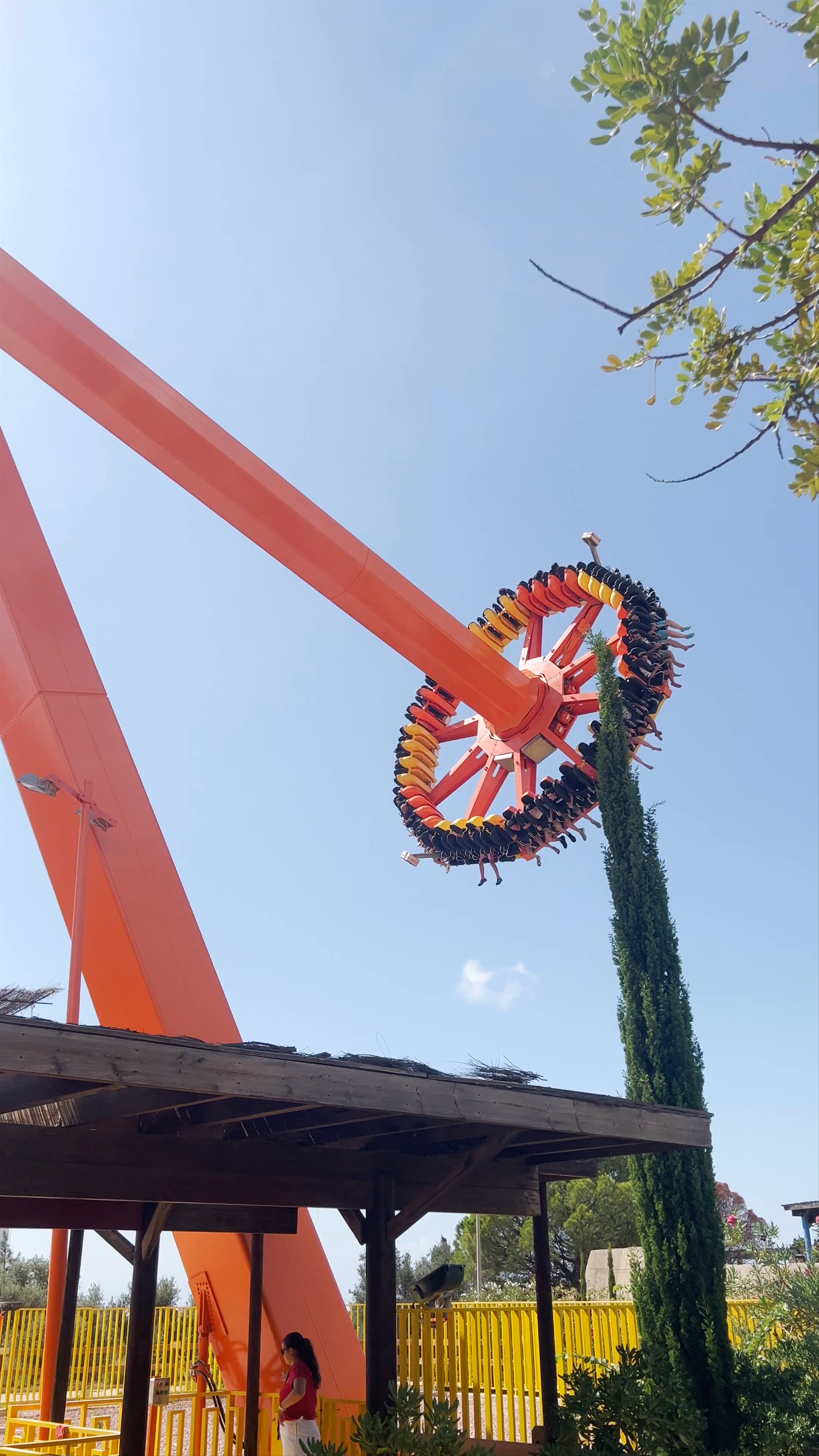 Thrilling Swing Ride at Terra Mítica Theme Park in Benidorm, Spain