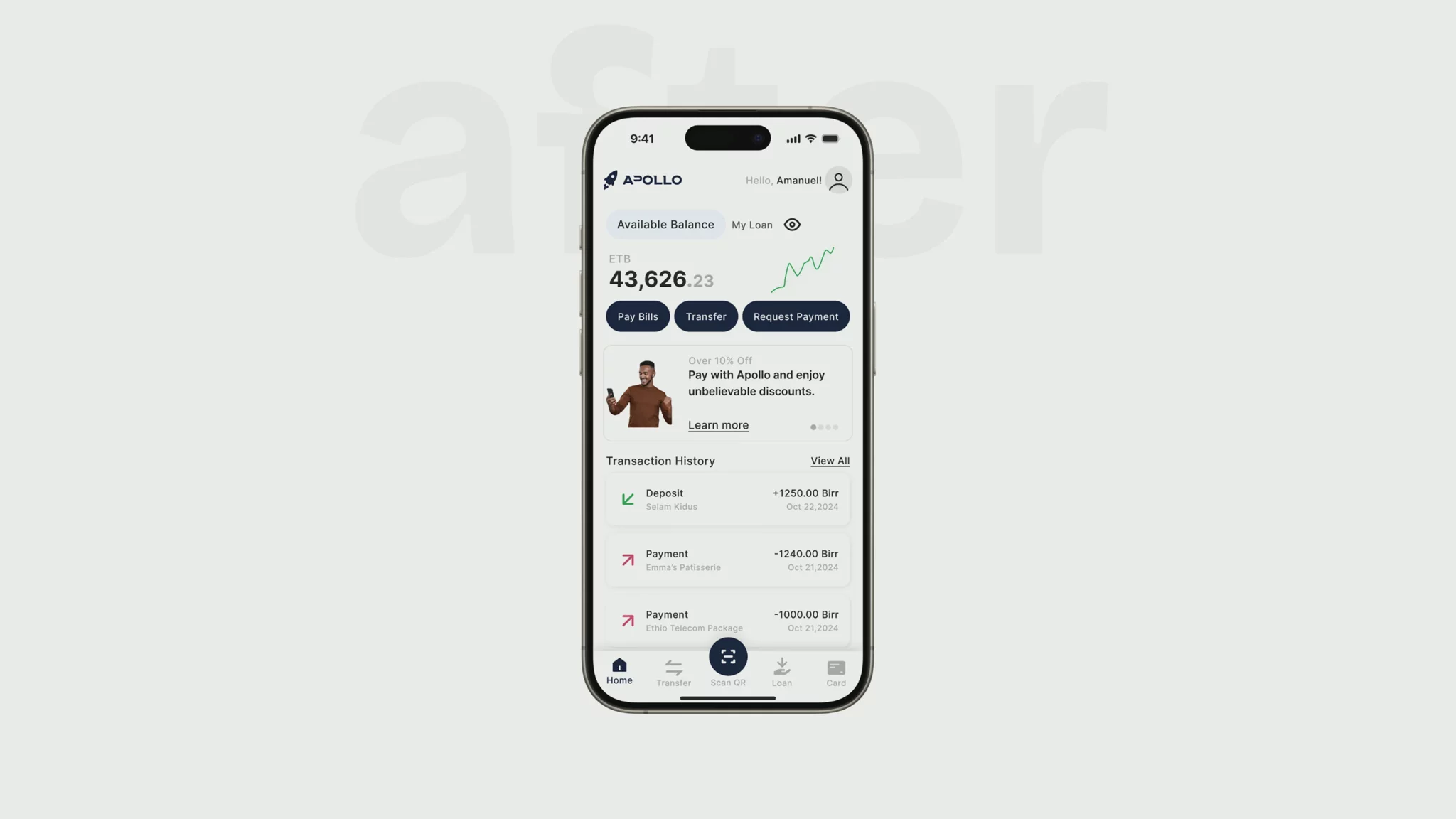 Apollo | Mobile banking app redesign image 1