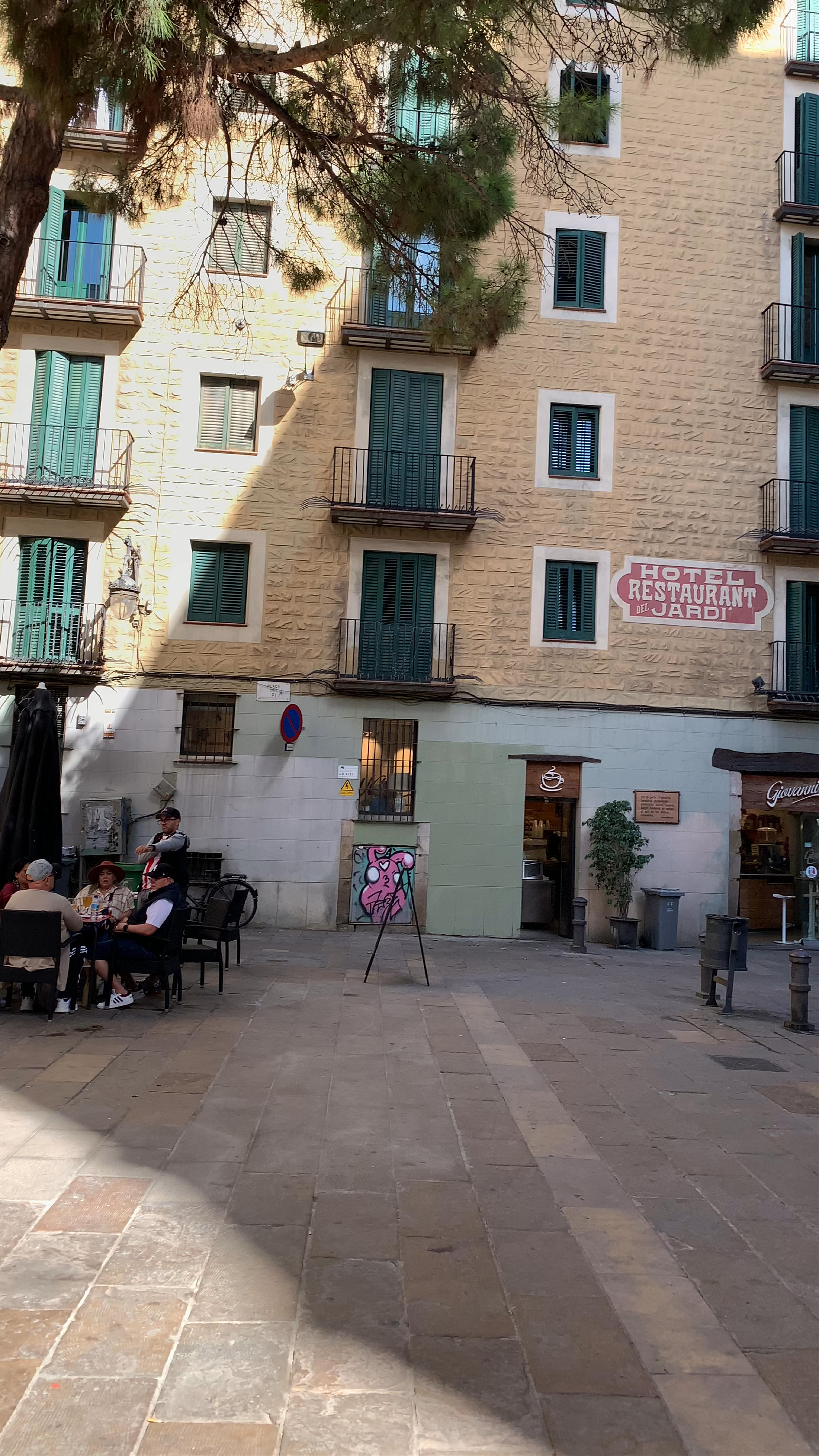 Wandering Santa Maria del Pi Plaza in Barcelona's Gothic Quarter