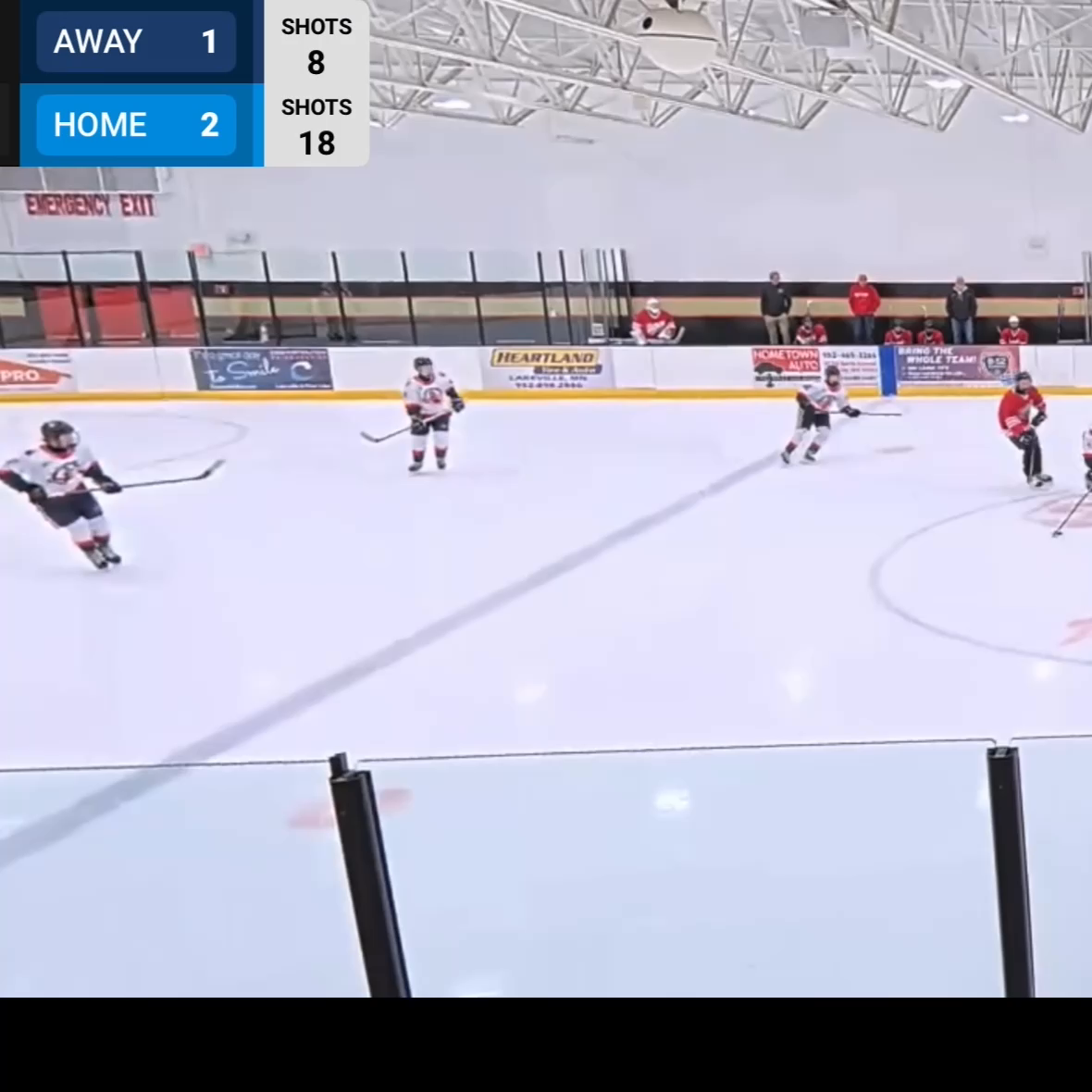 Solid hit in defensive zone to separate the player from the puck