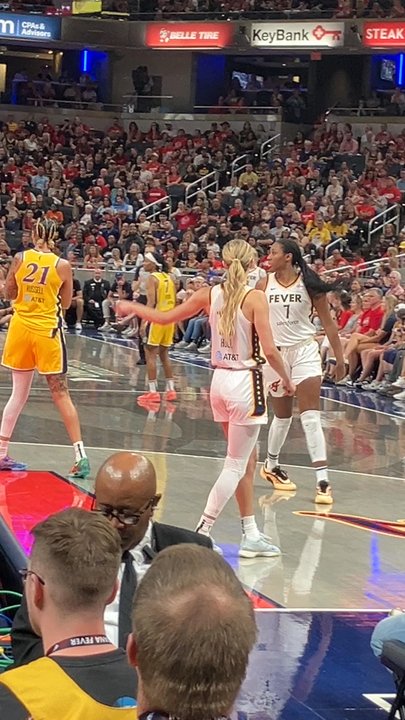 Indiana Fever - Lexi Hull getting ready for inbound. - Professional Sports Teams Near Me - Indianapolis, Indiana