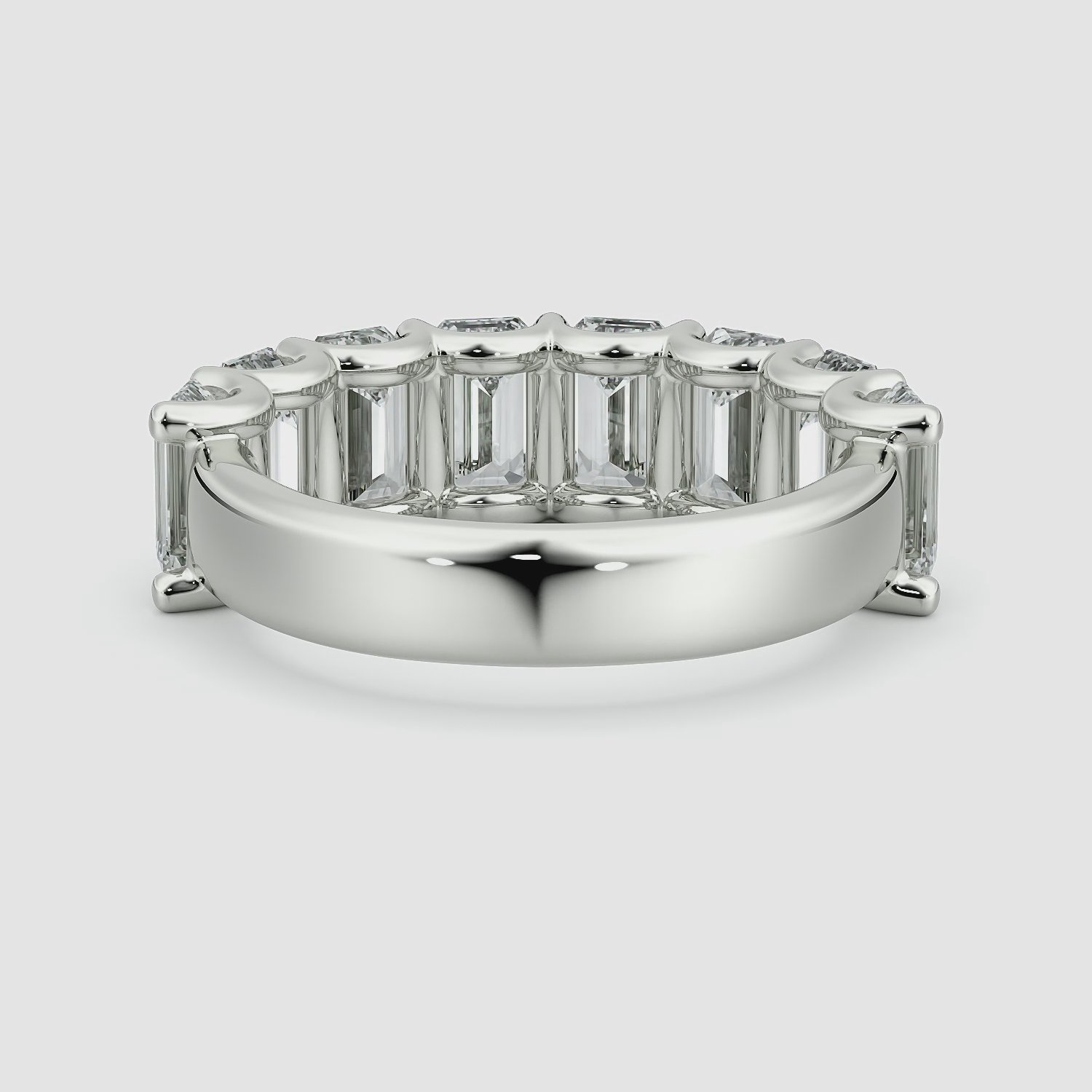 The Eternity Band | Emerald | 18k | White Gold | bandStyle: half | caratWeight: 4.0ct