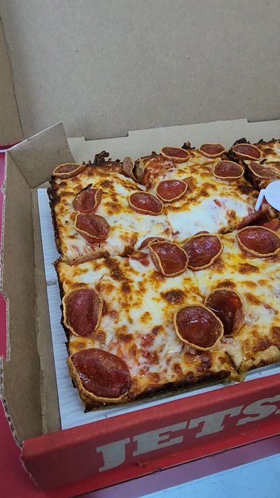 Jet's Pizza - Close up look at the pepperoni pizza - Pizza Near Me - Henderson, Nevada