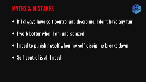 Lesson 4 : Self Control & Discipline