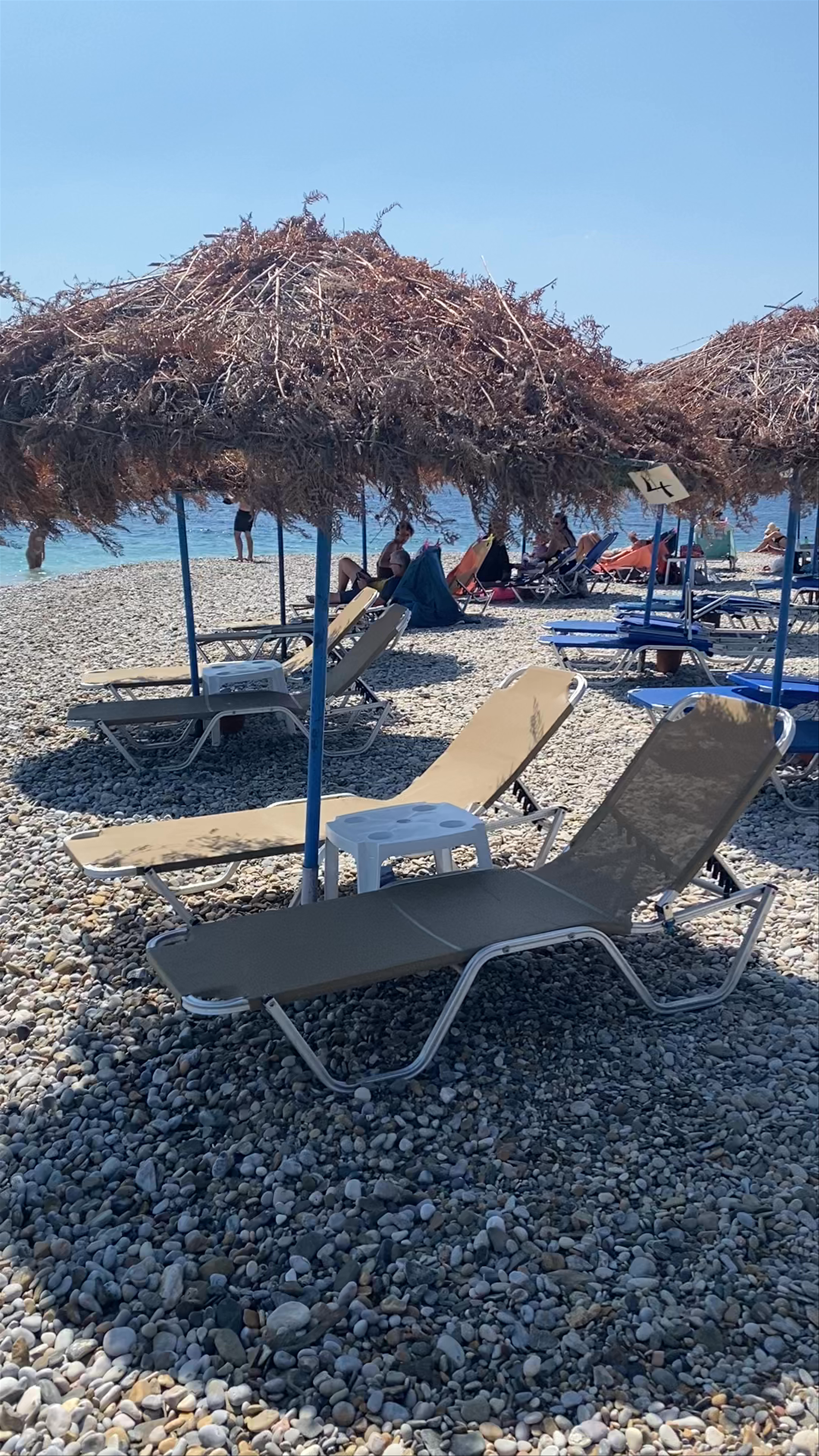 Umbrella and sunbed set