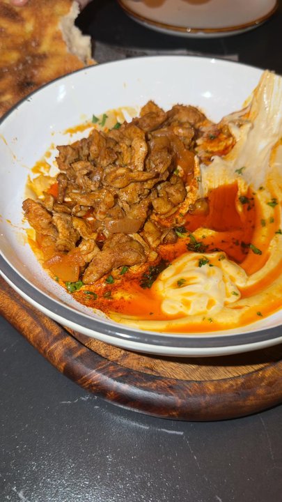 Cafe Landwer - Chicken shawarma hummus and pita - Breakfast & Brunch Near Me - Hallandale Beach, Florida