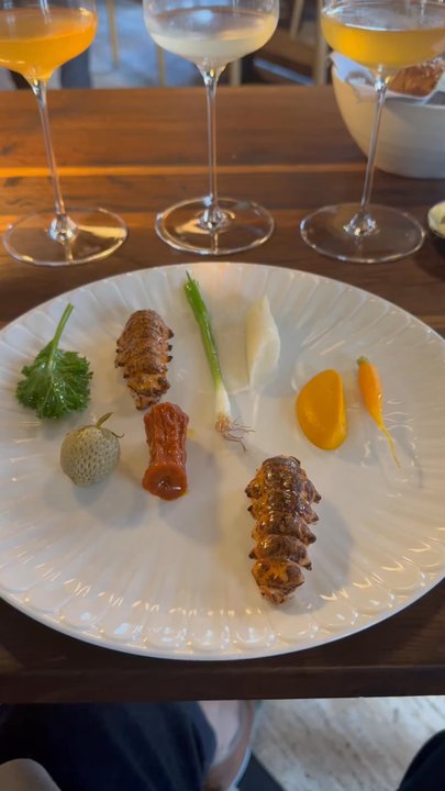 formel B - Grillet jomfruhummer med spade grentsager og sauce nage.  Grilled langoustine with new vegetables and sauce nage. Luv.  8.8.24 - Modern European Near Me - Frederiksberg, 84