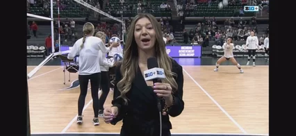 Michigan State v Wisconsin Volleyball Pre-Game Hit