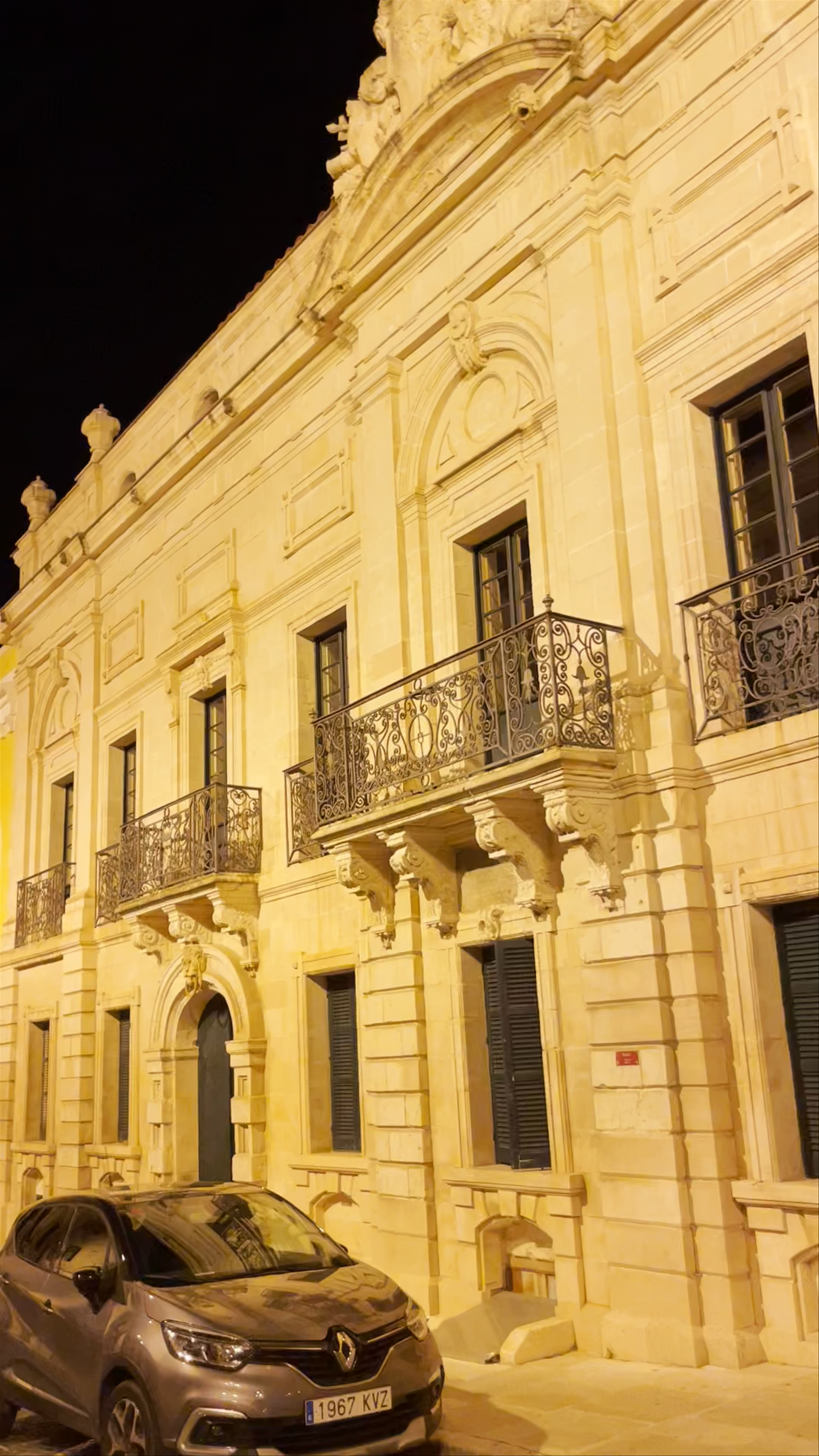 Nighttime Elegance at Ayuntamiento de Mahón, Spain