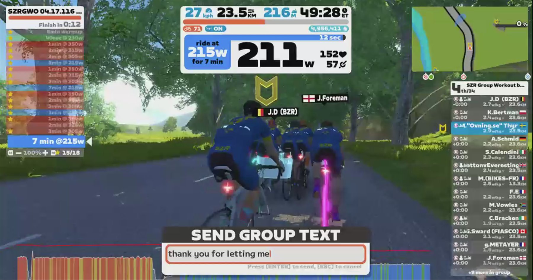 Zwift - Group Workout: SZR Group Workout by Thyr ** (E) on Tire-Bouchon in France