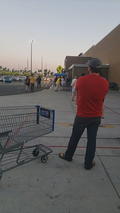 Walmart Supercenter - Line to get inside Walmart - Grocery Near Me - Phoenix, Arizona