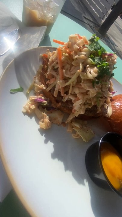 Kaapicat Cafe - Chicken sandwich. Great flavor but chicken is too thin :( - Coffee & Tea Near Me - Ventura, California