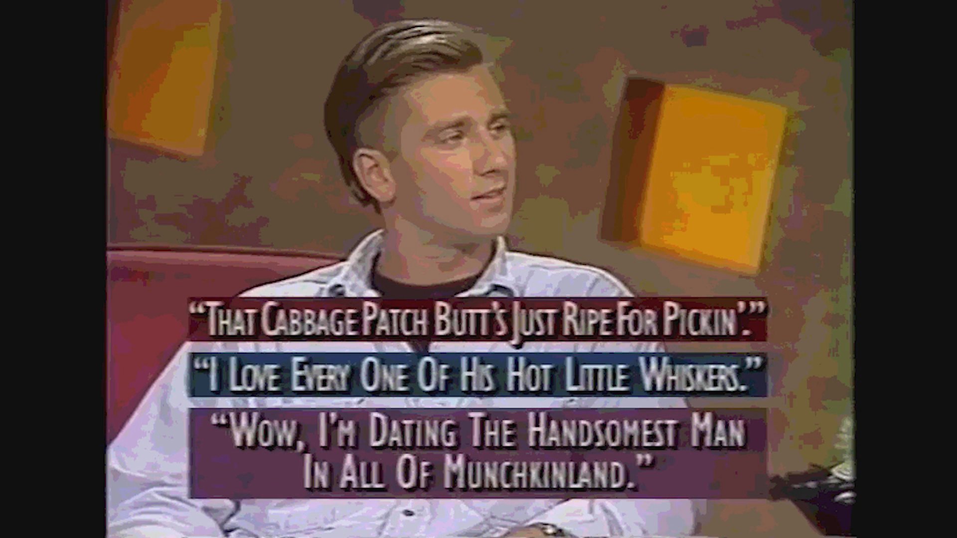 A man shares humorous anecdotes on a talk show set, prompting laughter from the hosts as captions display his dialogue.